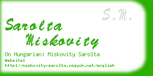 sarolta miskovity business card